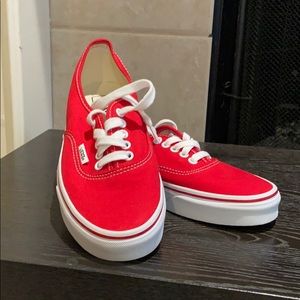 BRAND NEW VANS Red - never worn Size 8 women